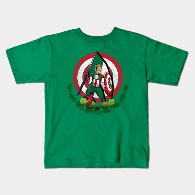 Capitan Mexico Kids T-Shirt by amodesigns